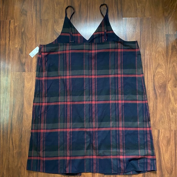 BP. Brass Plum Plaid Ruffle Surplice Tank Dress - Picture 8 of 9